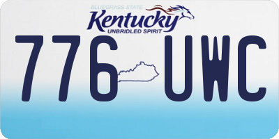 KY license plate 776UWC