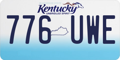 KY license plate 776UWE