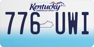 KY license plate 776UWI
