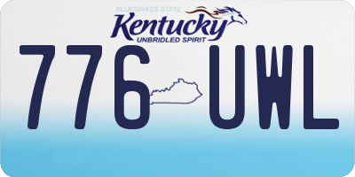 KY license plate 776UWL