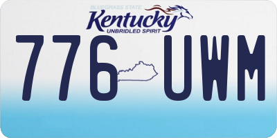 KY license plate 776UWM