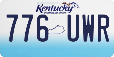KY license plate 776UWR