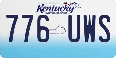 KY license plate 776UWS