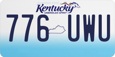KY license plate 776UWU