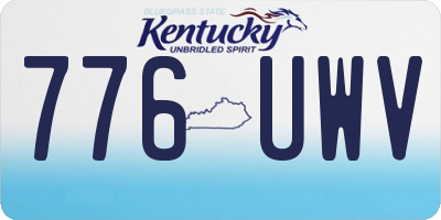 KY license plate 776UWV