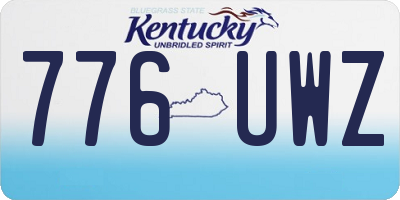 KY license plate 776UWZ