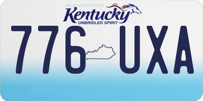 KY license plate 776UXA