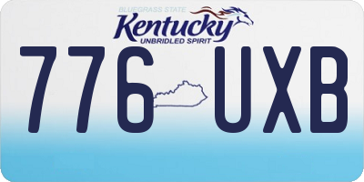 KY license plate 776UXB