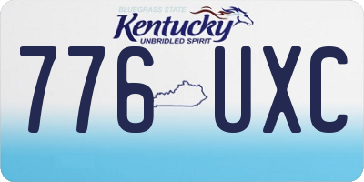 KY license plate 776UXC
