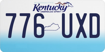 KY license plate 776UXD