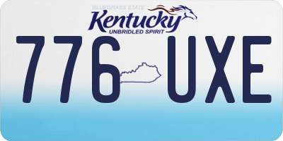 KY license plate 776UXE