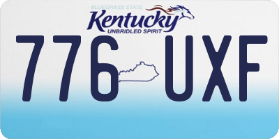 KY license plate 776UXF