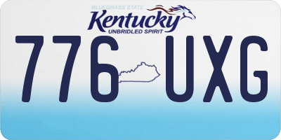 KY license plate 776UXG