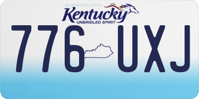 KY license plate 776UXJ