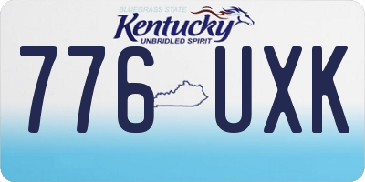 KY license plate 776UXK
