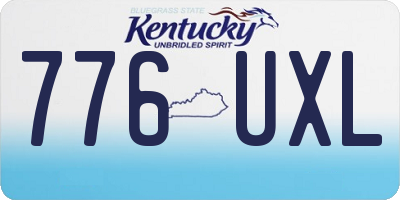 KY license plate 776UXL