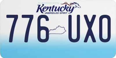 KY license plate 776UXO