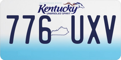KY license plate 776UXV