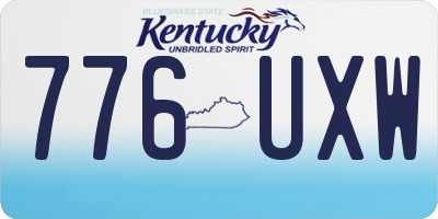 KY license plate 776UXW