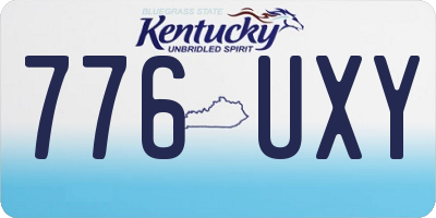 KY license plate 776UXY