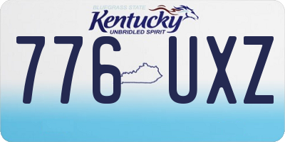 KY license plate 776UXZ