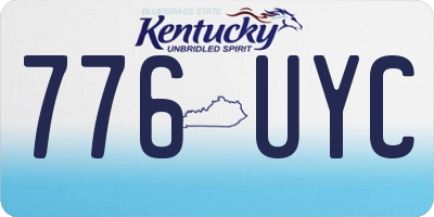 KY license plate 776UYC