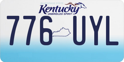 KY license plate 776UYL