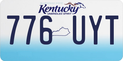 KY license plate 776UYT