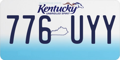 KY license plate 776UYY