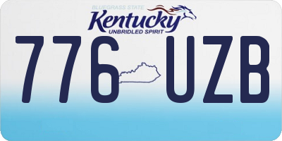 KY license plate 776UZB