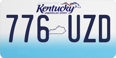 KY license plate 776UZD