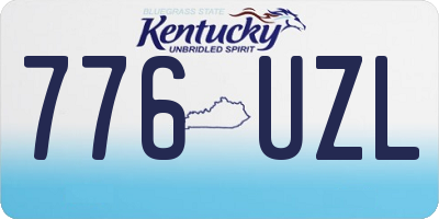 KY license plate 776UZL