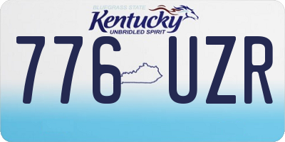 KY license plate 776UZR
