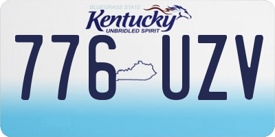 KY license plate 776UZV