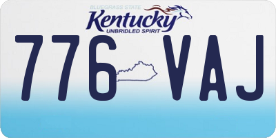 KY license plate 776VAJ
