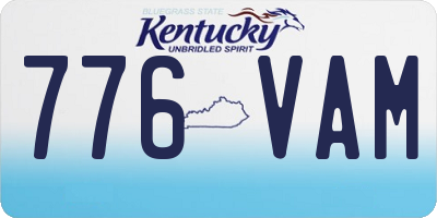 KY license plate 776VAM