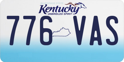 KY license plate 776VAS