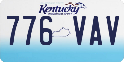 KY license plate 776VAV