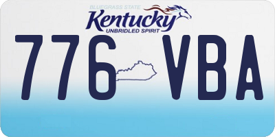 KY license plate 776VBA