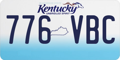 KY license plate 776VBC