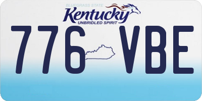 KY license plate 776VBE