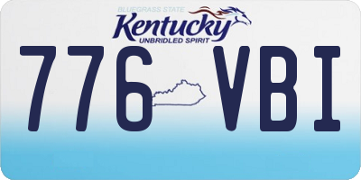 KY license plate 776VBI
