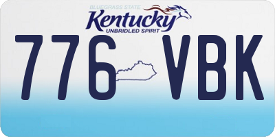 KY license plate 776VBK