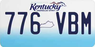 KY license plate 776VBM