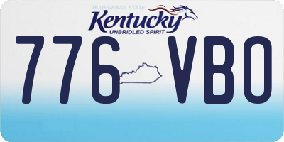 KY license plate 776VBO