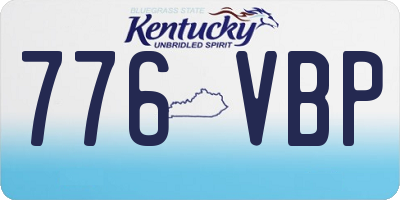 KY license plate 776VBP