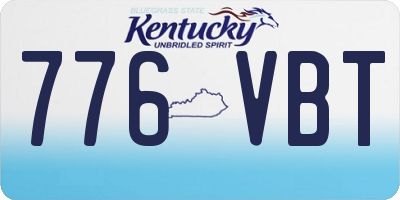 KY license plate 776VBT
