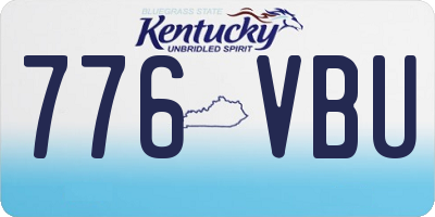 KY license plate 776VBU