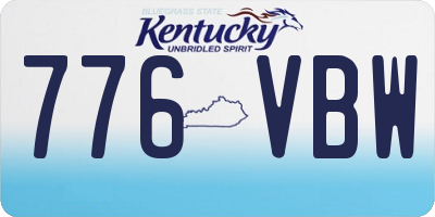 KY license plate 776VBW
