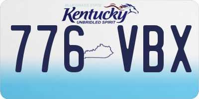 KY license plate 776VBX